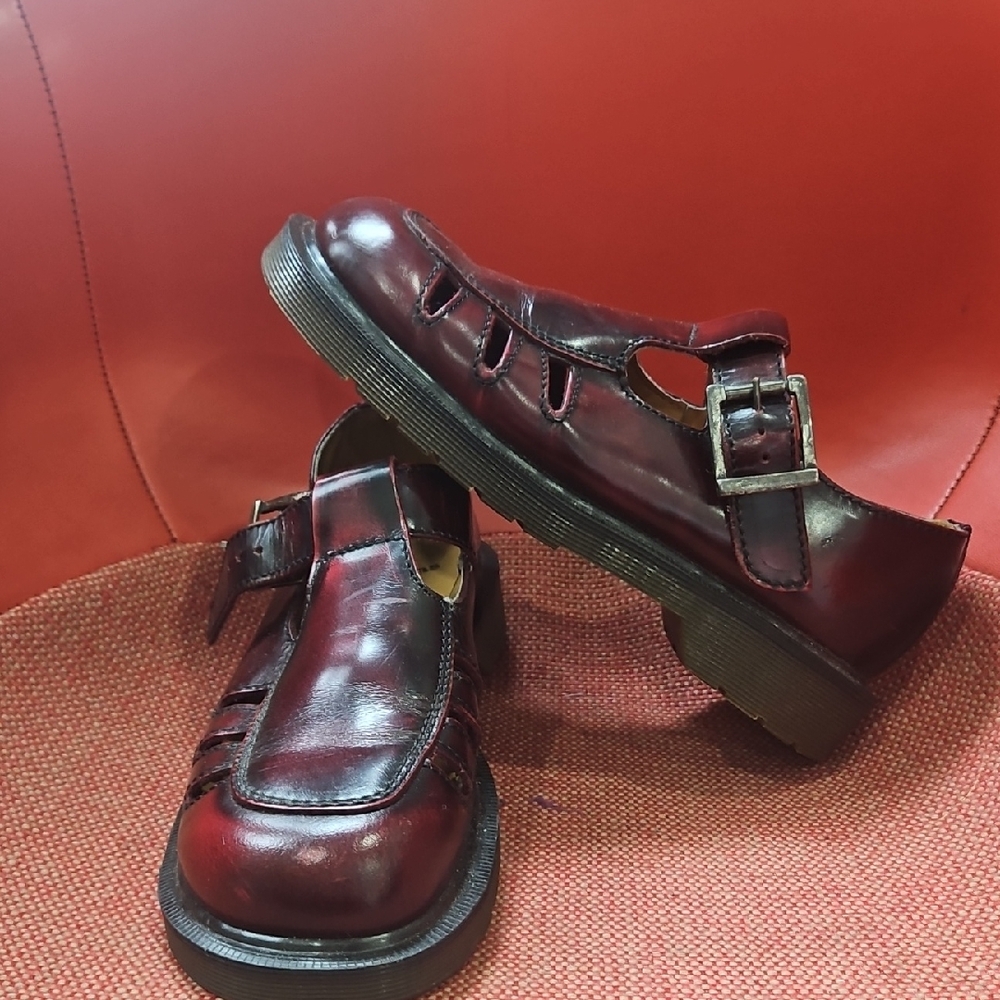 Dr. Martens Red Mary Janes Shoes 5uk 7us